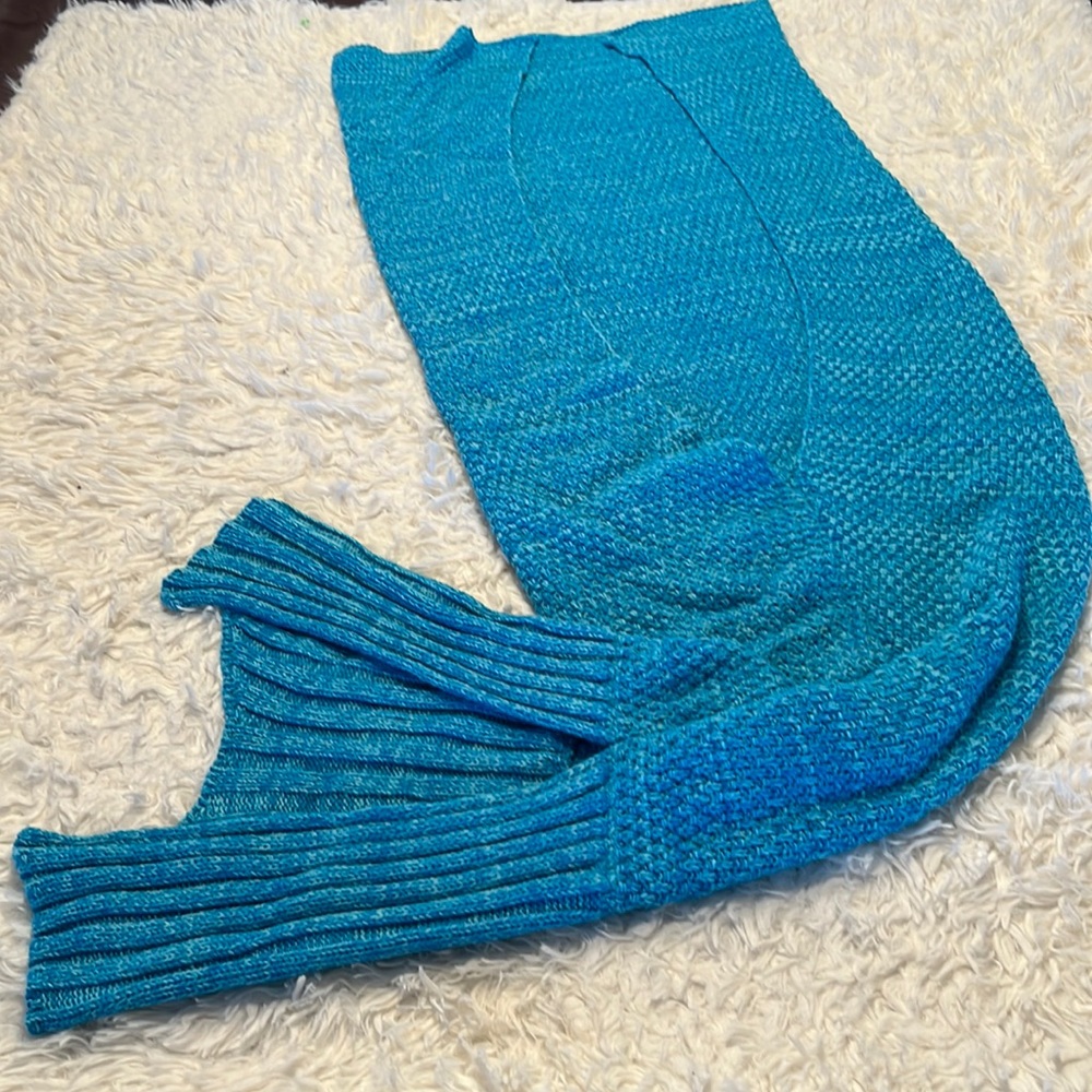 Crocheted Mermaid Tail Blanket